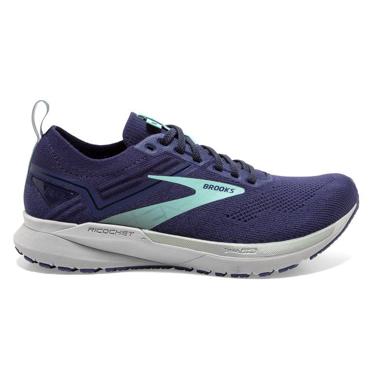 Brooks Ricochet 3 Lightweight Road Running Shoes - Women's - Peacoat/Ribbon/Blue Tint (20476-UTLJ)